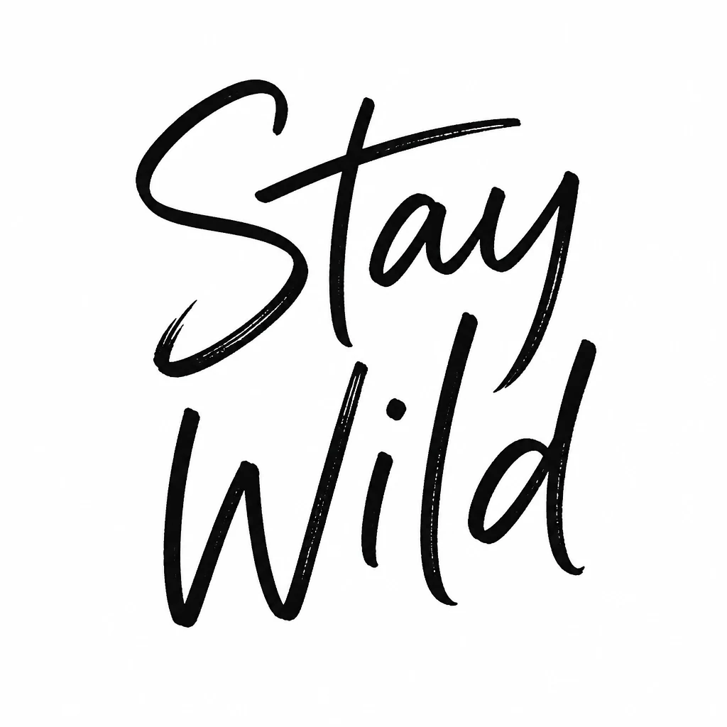 Stay Wild in casual handwritten tattoo lettering with loose personal strokes